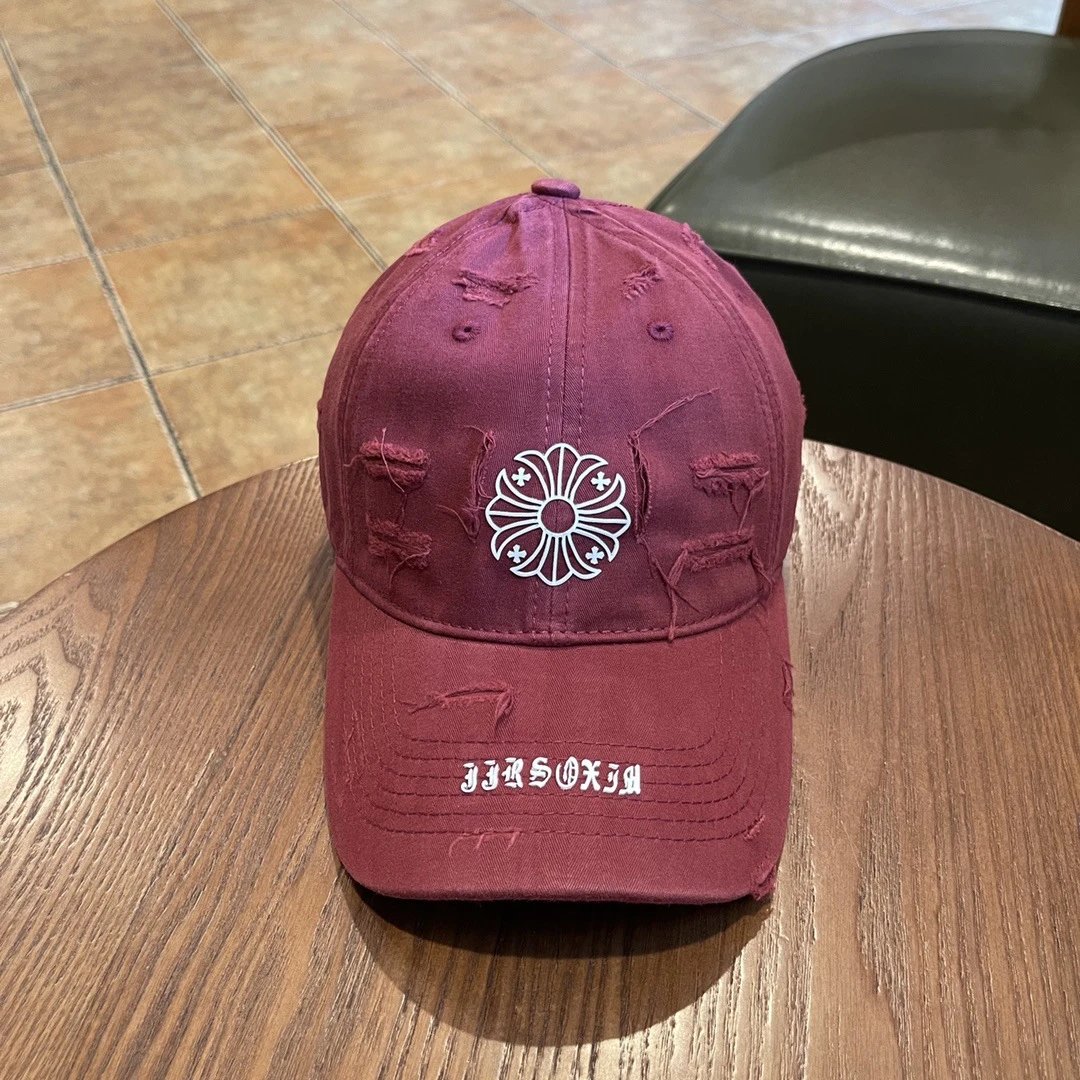 Design Distressed Flower Embroidery Baseball Cap Beige - 22