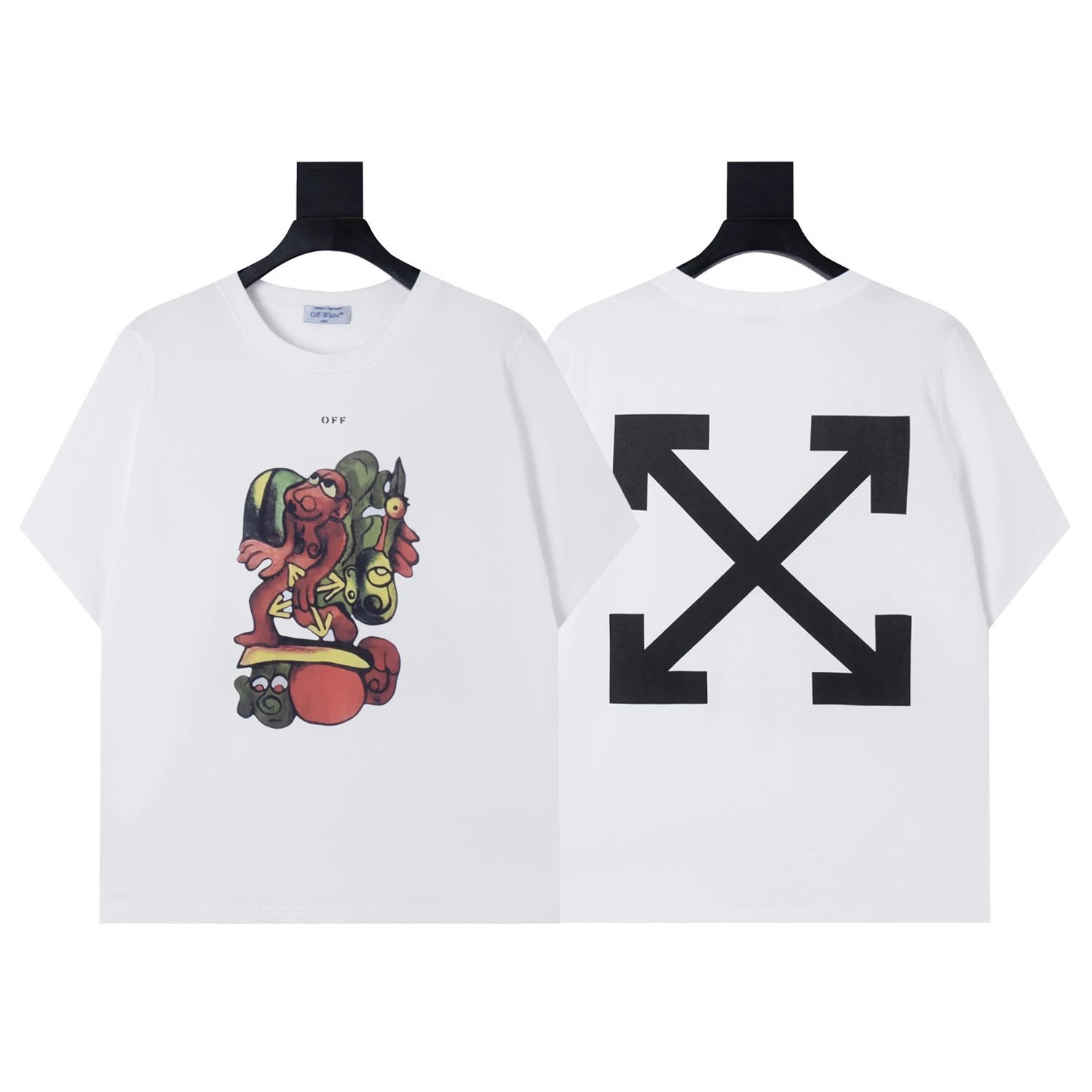 Off-White T-Shirts Arrow Graphic Print — 1508 white