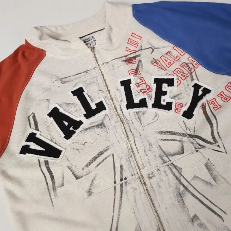 Vale USA Hoodies & Sweatshirts Graphic Print Zip-Up Hooded Sweatshirt image 2
