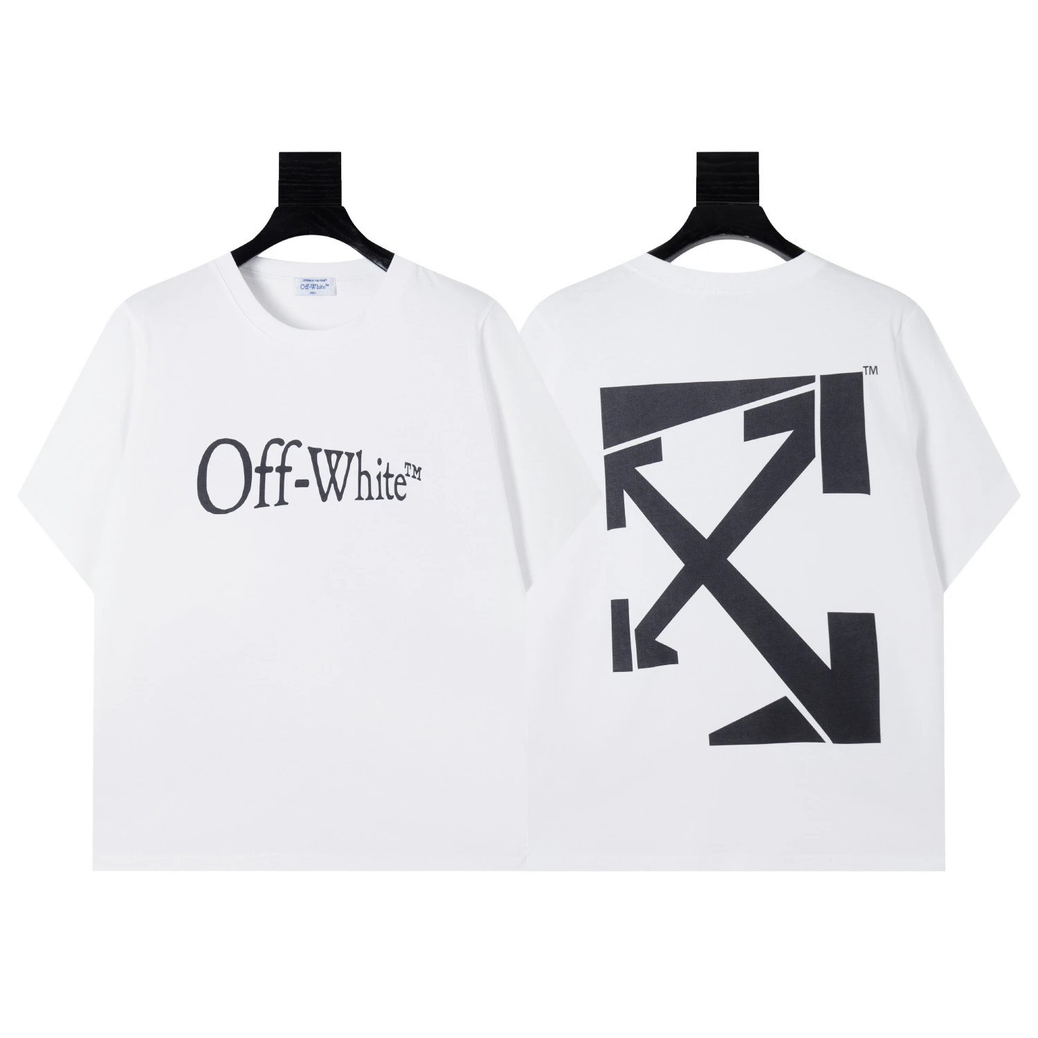 Off-White T-Shirts Arrow Graphic Print — 1515 white