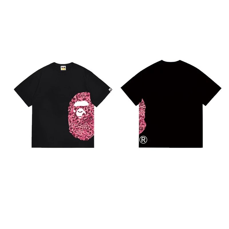 BAPE T-Shirts Side Ape Head Camouflage Print — 1331 black