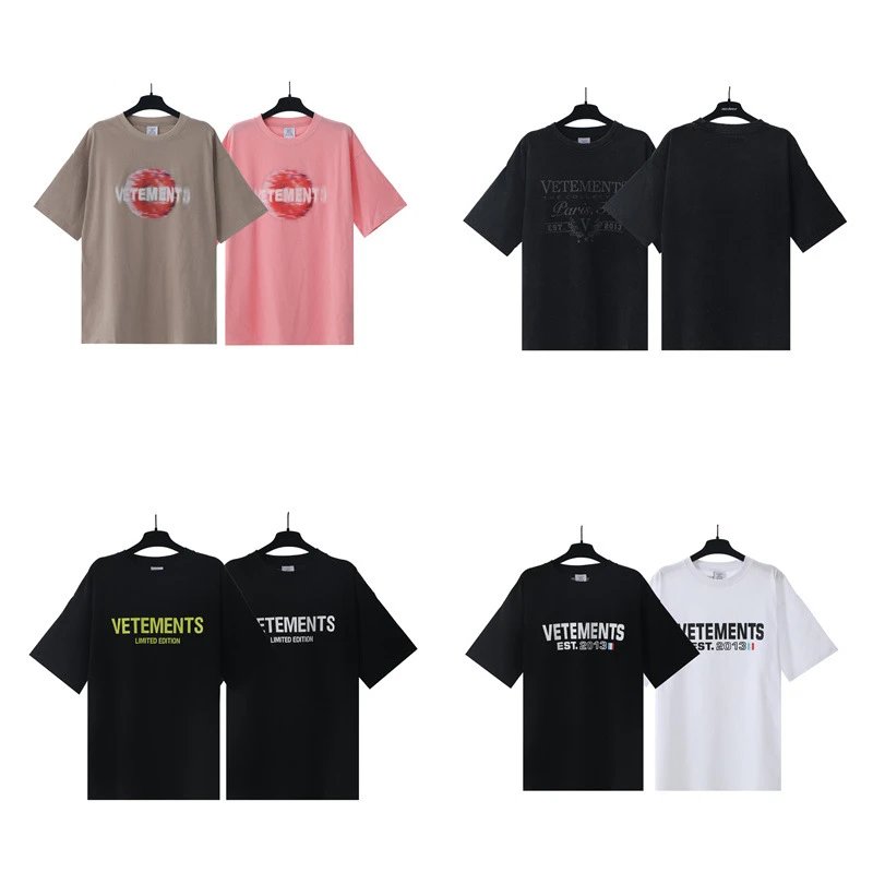 Vetements T-Shirts Washed graphic logo print image 2