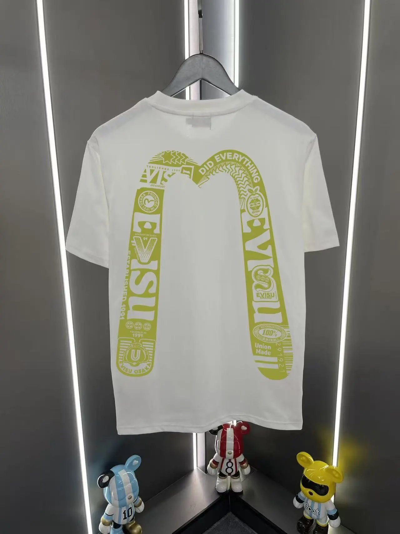 Evisu T-Shirts EUT-1 Graphic Print — White 07