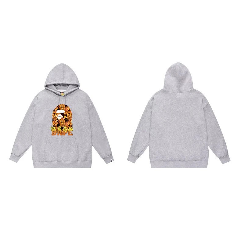 BAPE Hoodies & Sweatshirts Ape Head Graphic Pullover Hoodie — 7048 gray
