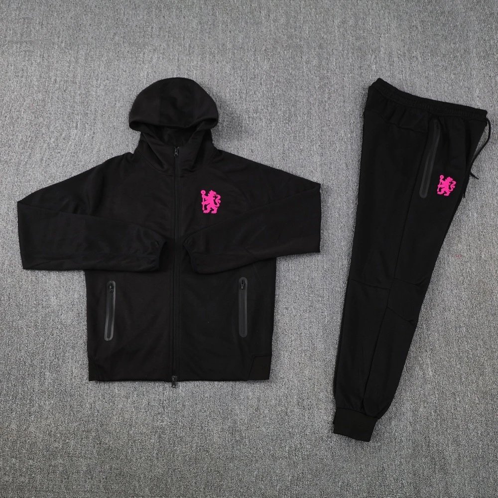 Arsenal Tracksuits Football club hooded tracksuit with jogger pants — 24 Chelsea black