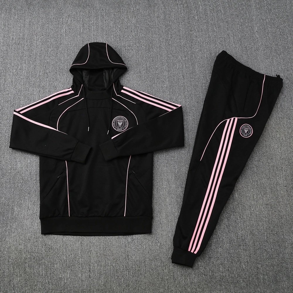 Arsenal Tracksuits Football club hooded tracksuit with jogger pants — 25 Miami Black