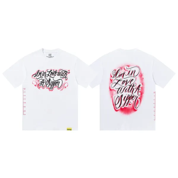 Design 'I'm in Love with a Sipper' Spray Paint Graphic T-Shirt - 1