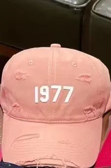 Essentials Hats Distressed Logo Baseball Cap — M06 Orange