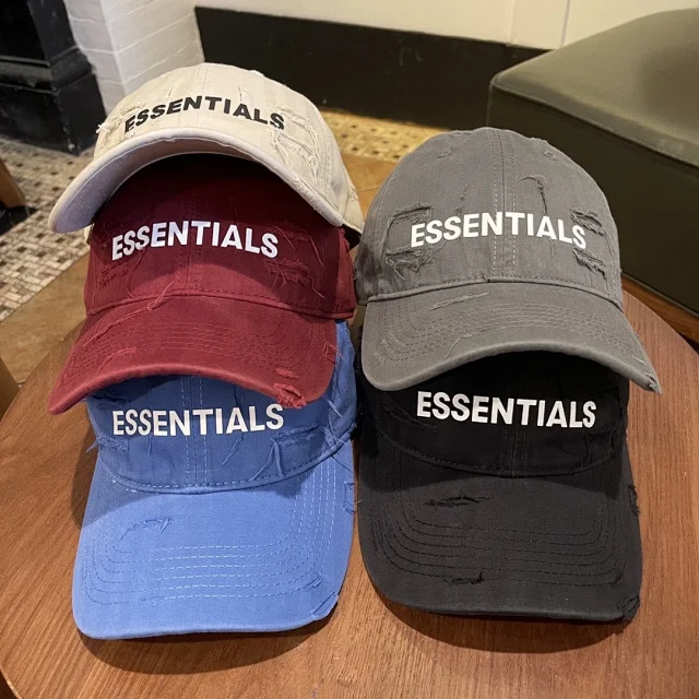 Essentials Hats Distressed Logo Baseball Cap product detail image 1