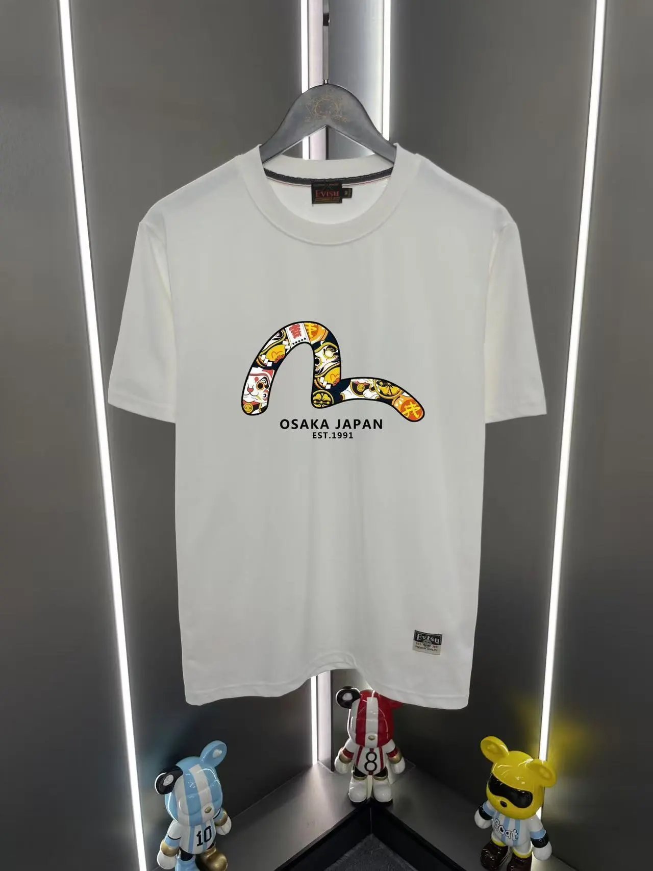 Evisu T-Shirts EUT-1 Graphic Print — White 05