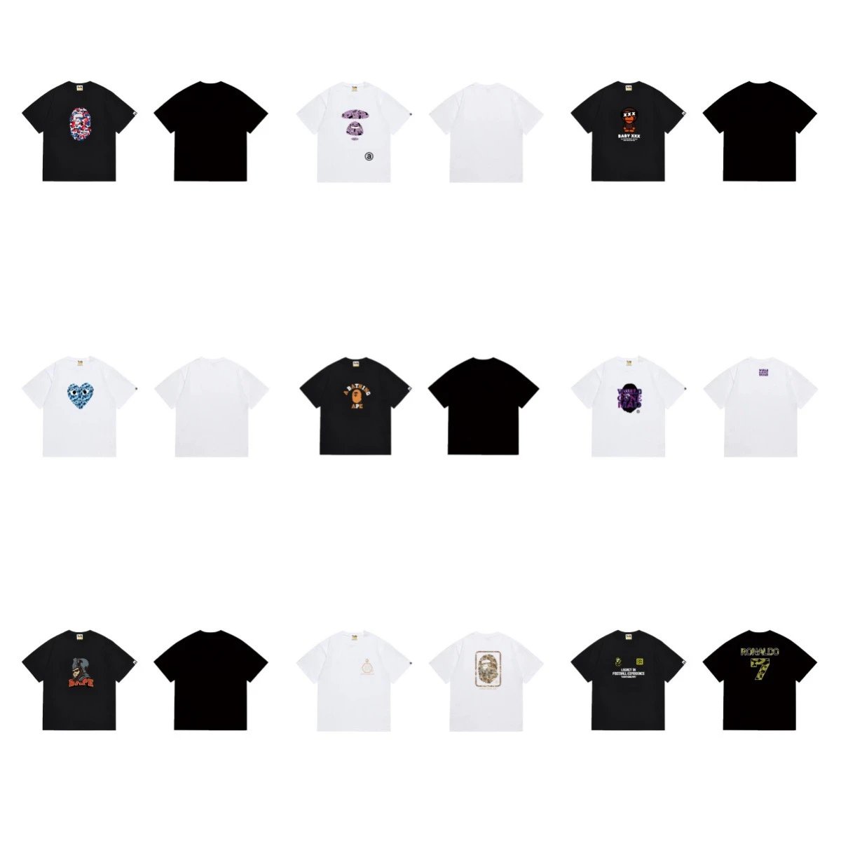 BAPE T-Shirts Graphic Print Crewneck T-Shirt image 2