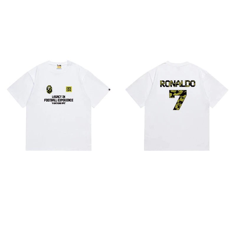 BAPE T-Shirts Graphic Print Crewneck T-Shirt — 1247 white