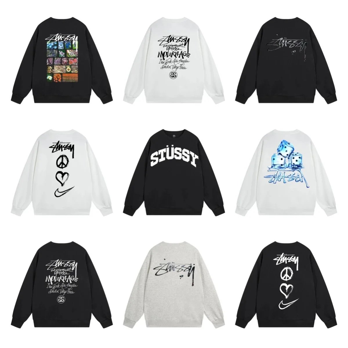 Stussy Printed Long-Sleeve Hoo