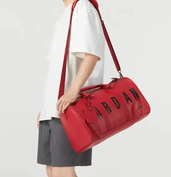 Air Jordan Duffle Bag Black Leather Travel Bag - 5