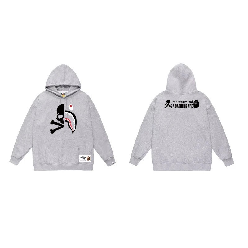 BAPE Hoodies & Sweatshirts Ape Head Graphic Pullover Hoodie — 7041 gray