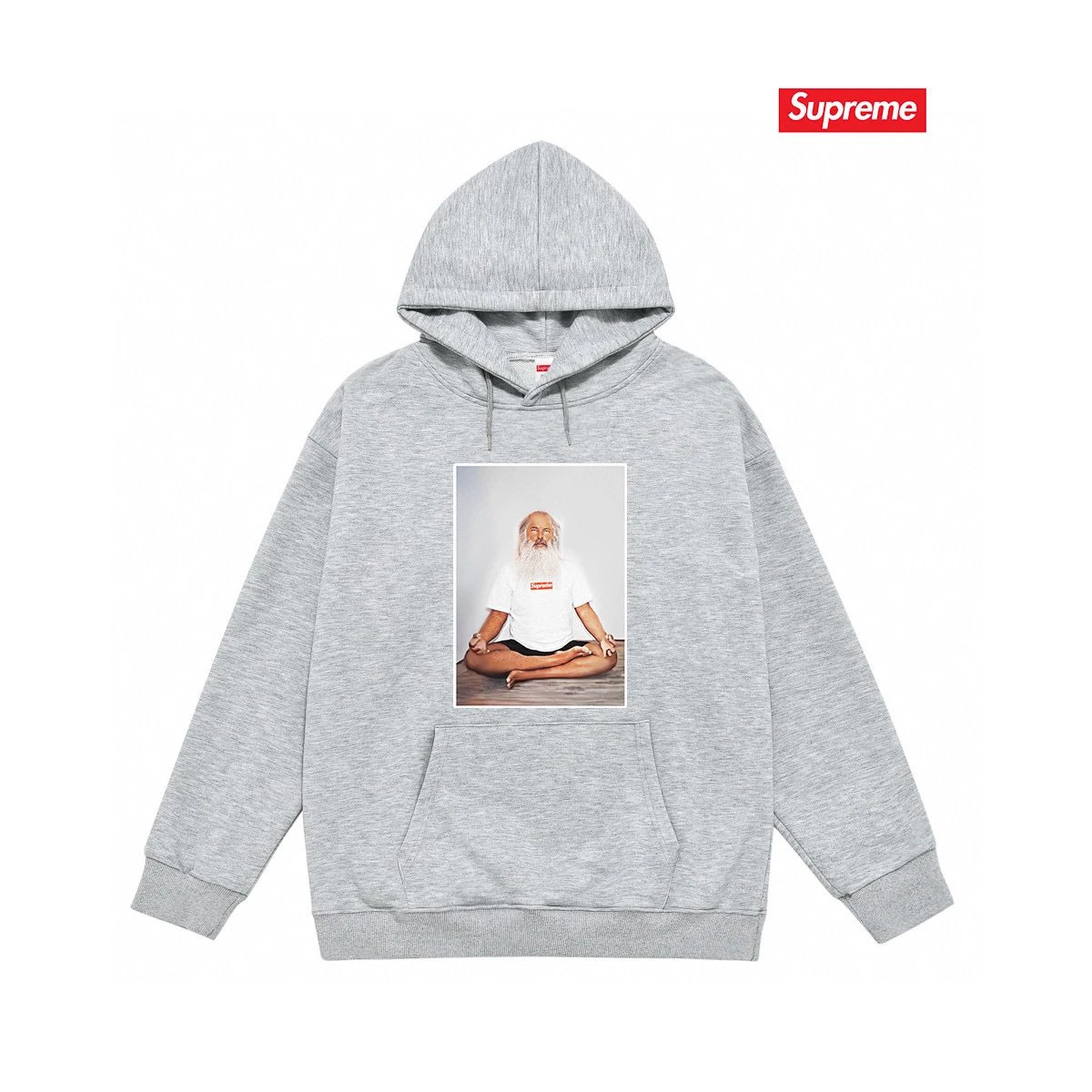 Supreme Hoodies & Sweatshirts Graphic Print Pullover Hoodie — S2047 gray