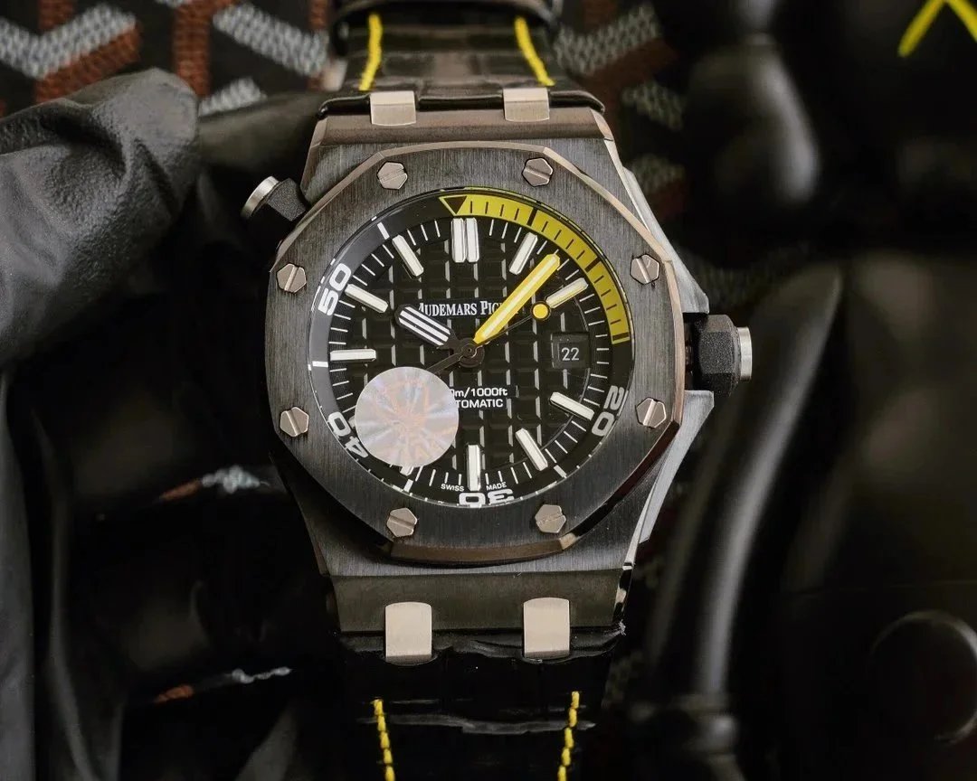 Audemars Piguet Royal Oak Automatic Silver Tapisserie Dial Watch Watches - 5