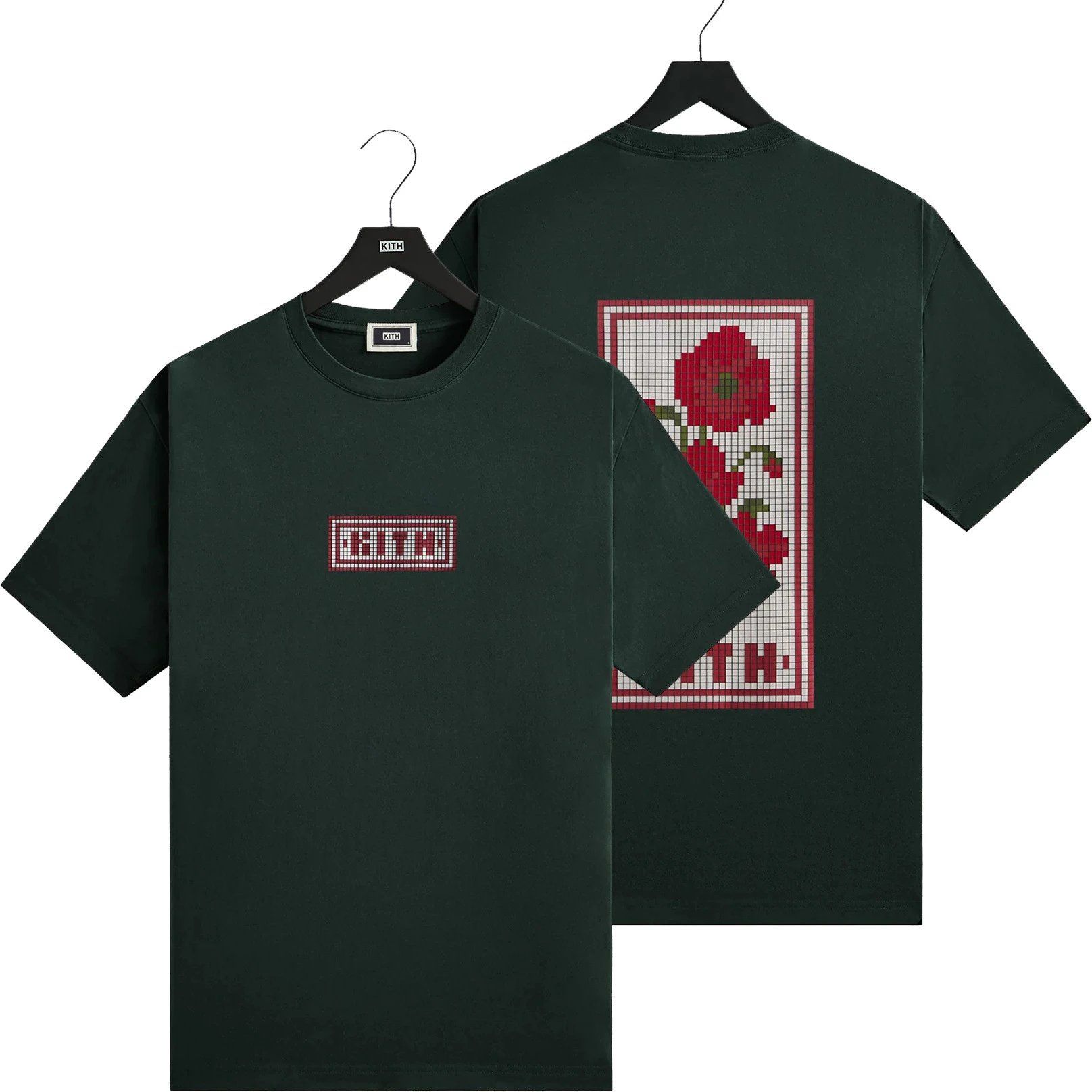 Kith T-Shirts Graphic Short-Sleeve T-Shirt — K 301 Dark green