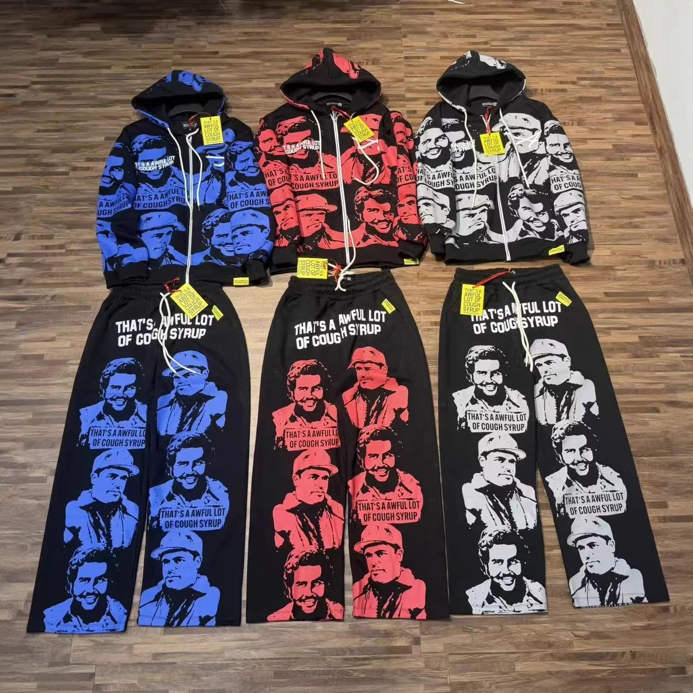 That's a Awful Lot of Cough Syrup Matching Sets Graphic-print hoodie and jogger set image 2