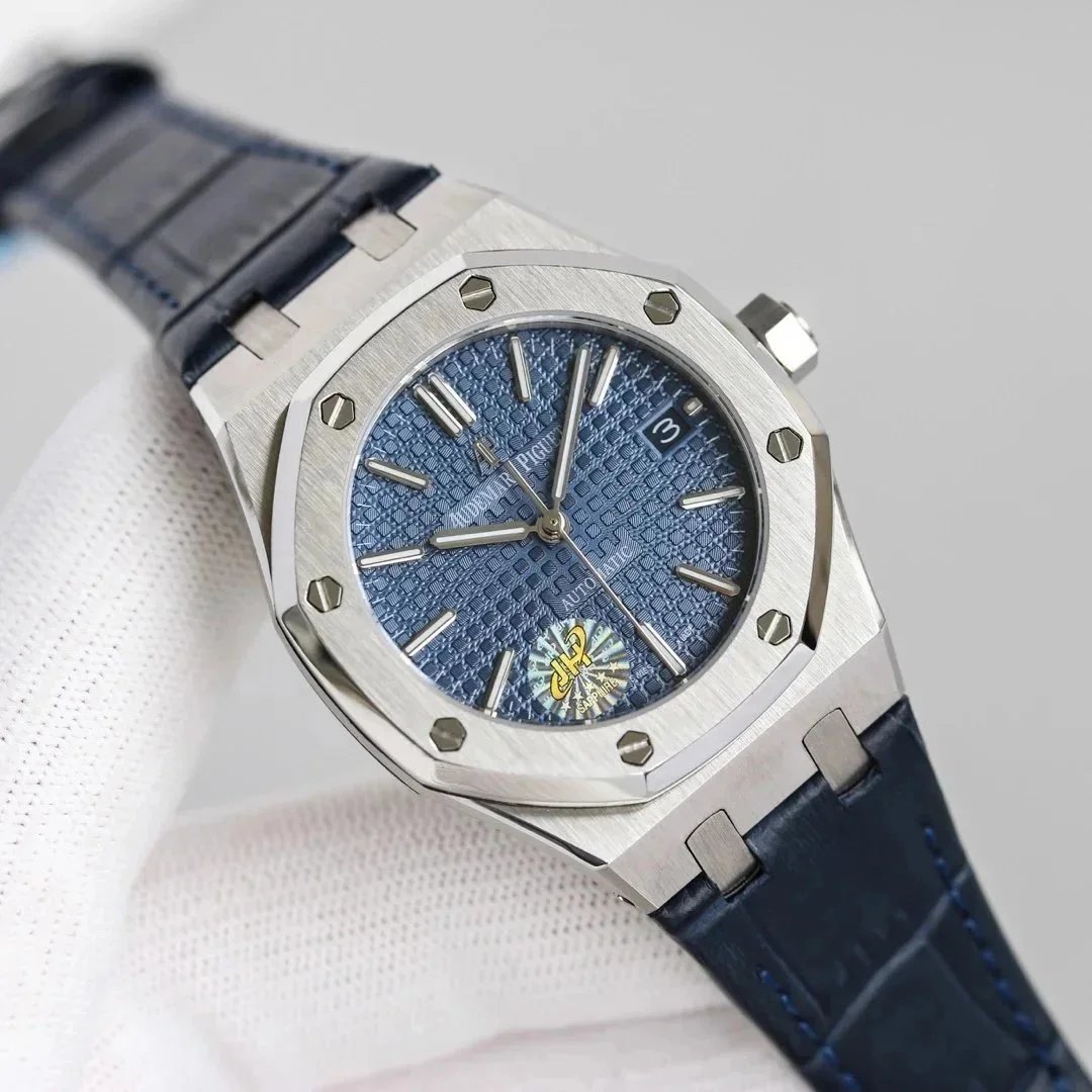 Audemars Piguet Royal Oak Automatic Silver Tapisserie Dial Watch Watches - 7