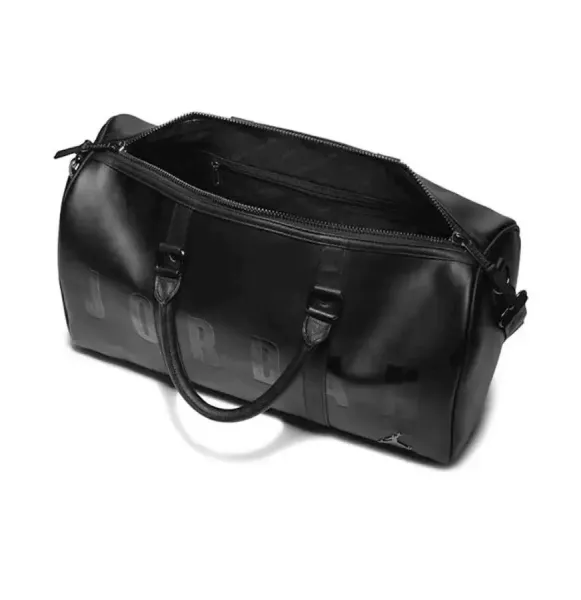 Air Jordan Duffle Bag Black Leather Travel Bag - 16