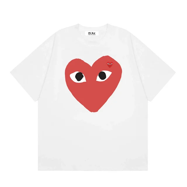 Comme des Garçons T-Shirts PLAY multi-heart print product detail image 6
