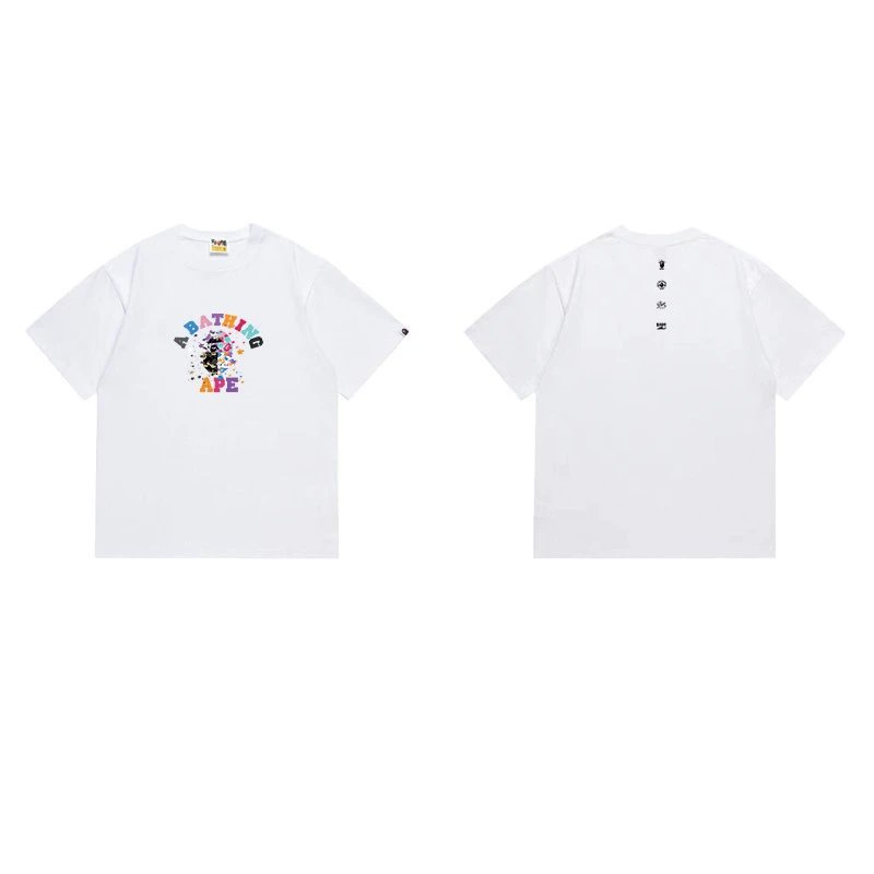 BAPE T-Shirts Graphic Print Crewneck T-Shirt — 1246 white