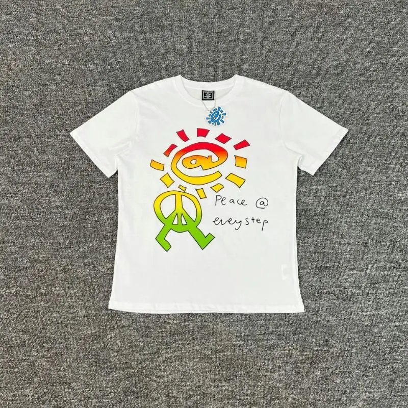A&D Shorts Sun logo print — AD 34 white