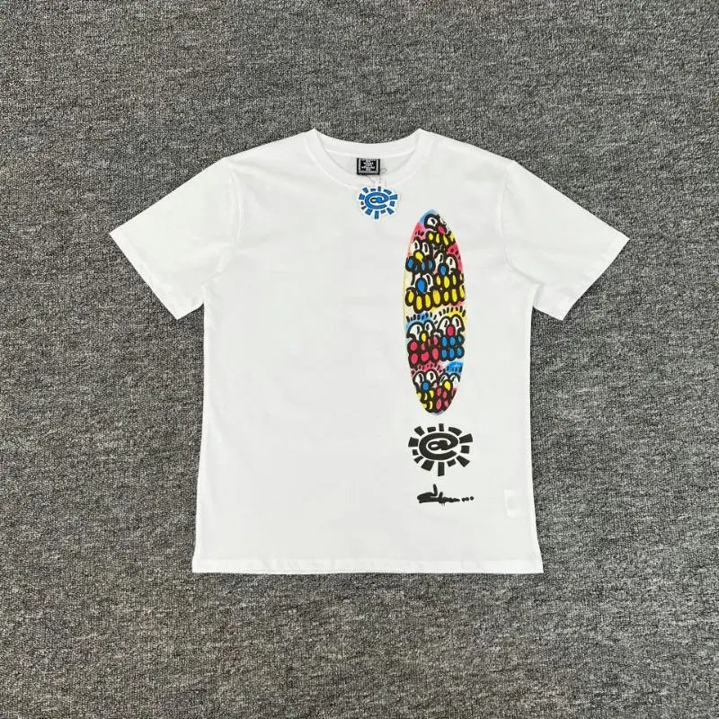 A&D Shorts Sun logo print — AD 38 white