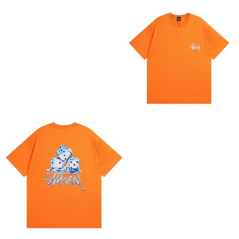 Stüssy T-Shirts TS3K-1 Dice Graphic — 947 orange