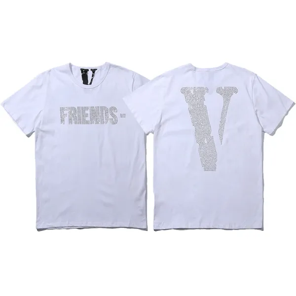 Versace VLogo Crystal-Embellished Black T-Shirt - 49