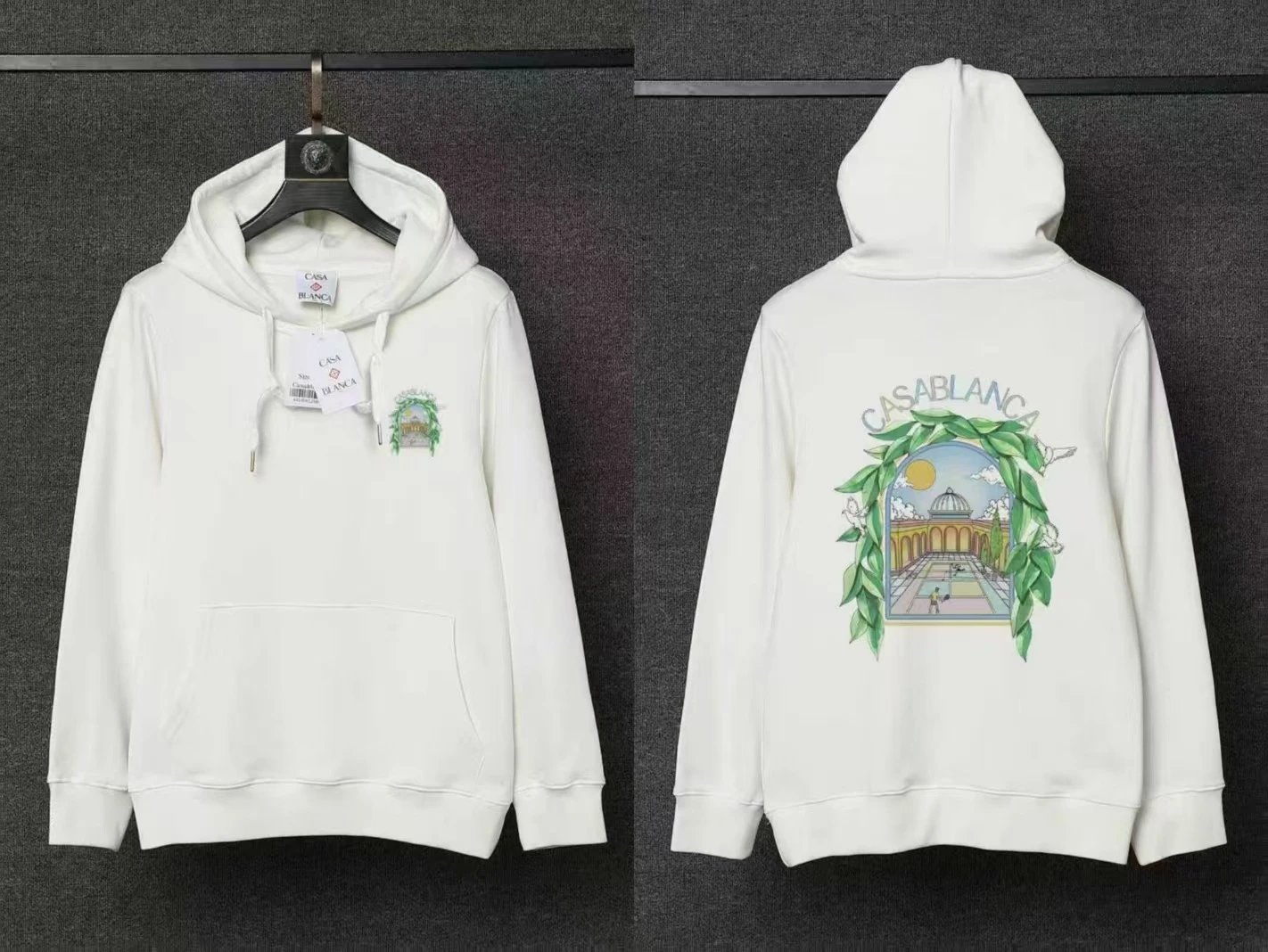 Casablanca Hoodies & Sweatshirts Pullover Hoodie with Casa Blanca Graphic Print — 17
