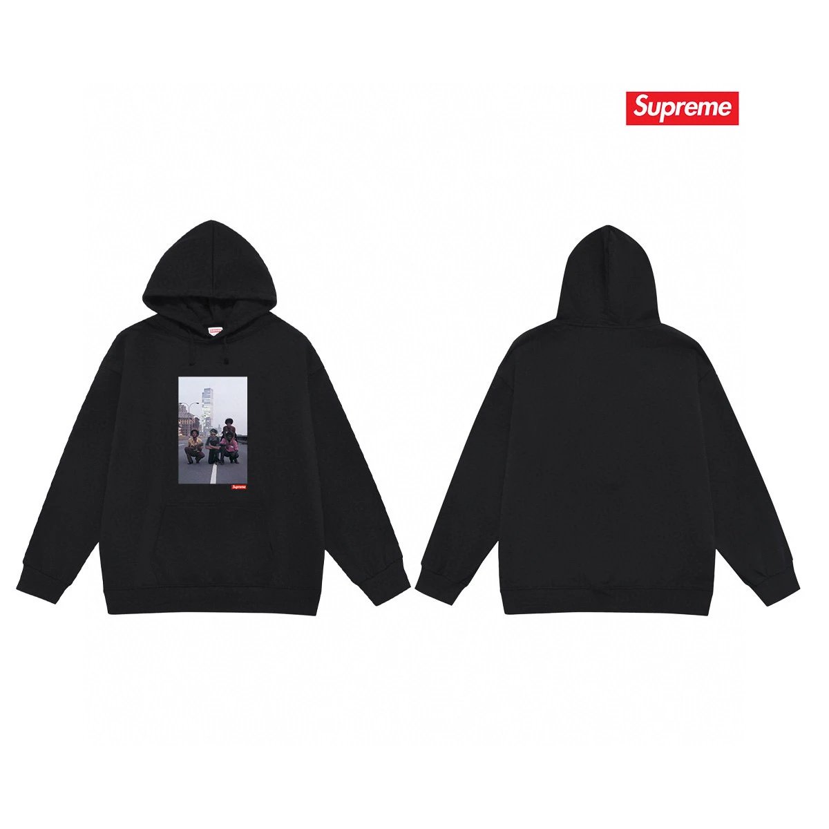 Supreme Hoodies & Sweatshirts Fleece-lined hooded sweatshirt with logo graphic — 15-1 Fleece-lined style