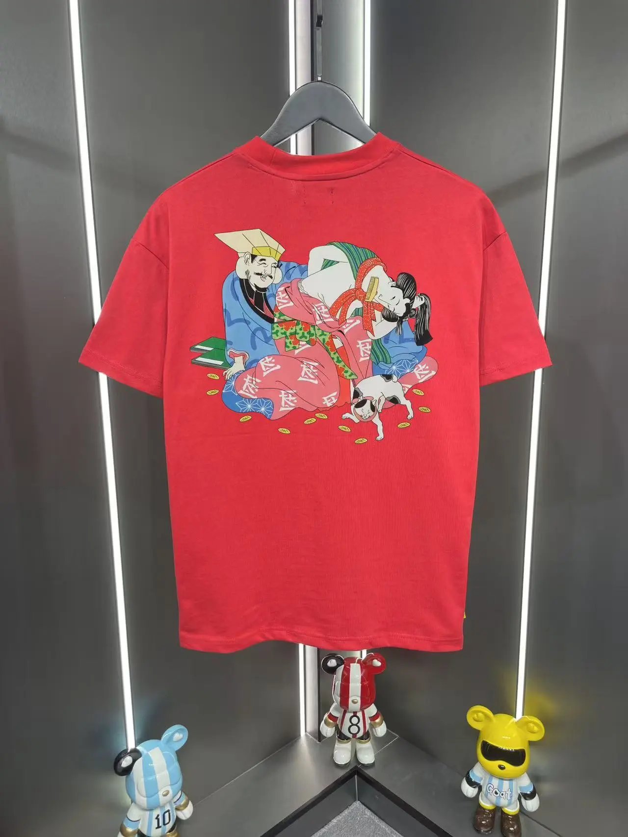 Evisu T-Shirts EUT-1 Graphic Print — Red 02