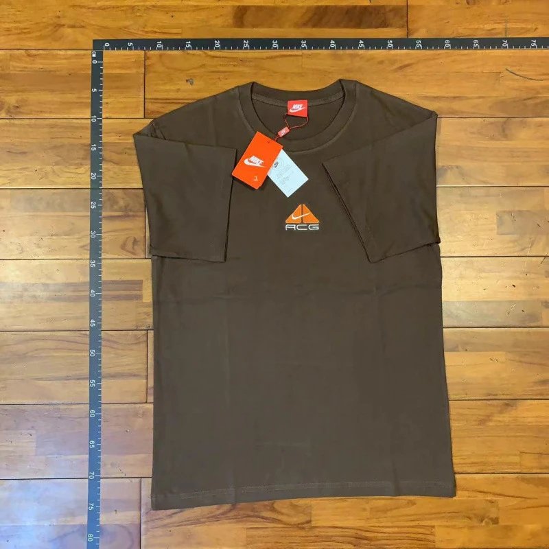 Nike T-Shirts ACG logo crew-neck short-sleeve T-shirt — Brown