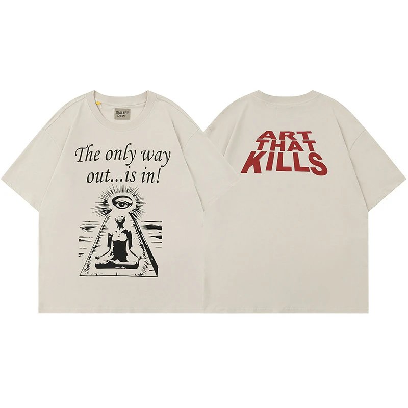 Gallery Dept. T-Shirts Graphic Print Short-Sleeve T-Shirt — Apricot D103