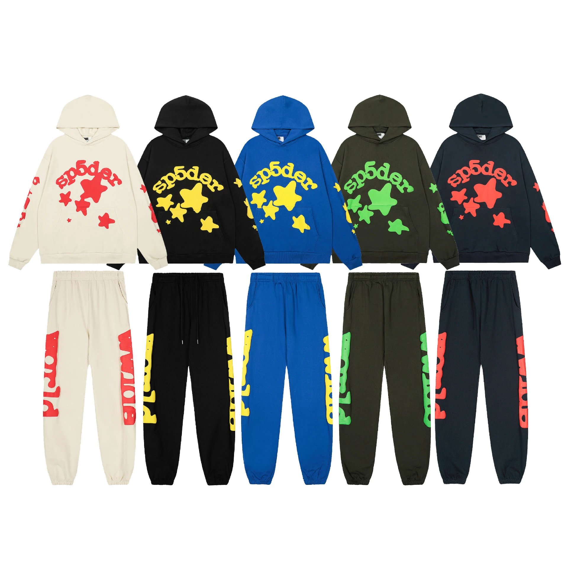 Sp5der Hoodie and Sweatpants S