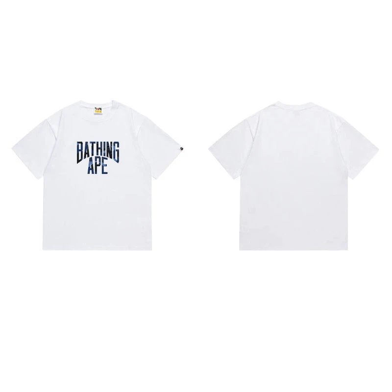 BAPE T-Shirts Graphic Print Crewneck T-Shirt — 1229 white