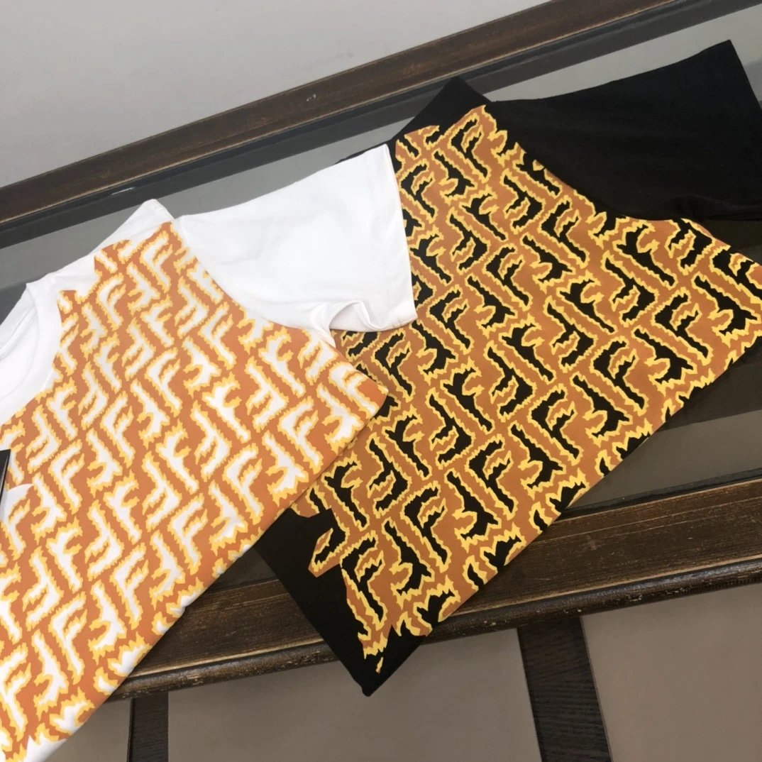 Fendi Logo Print Beige T-Shirt - 3