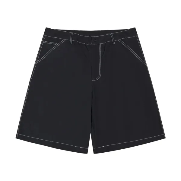 Design Tape Detail Jogger Shorts Army Green - 12