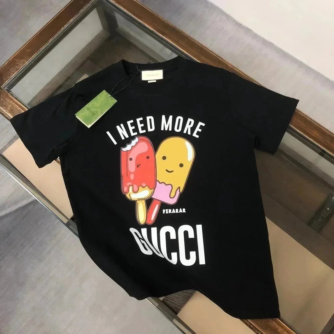 Gucci T-Shirts Logo Graphic — 12 black