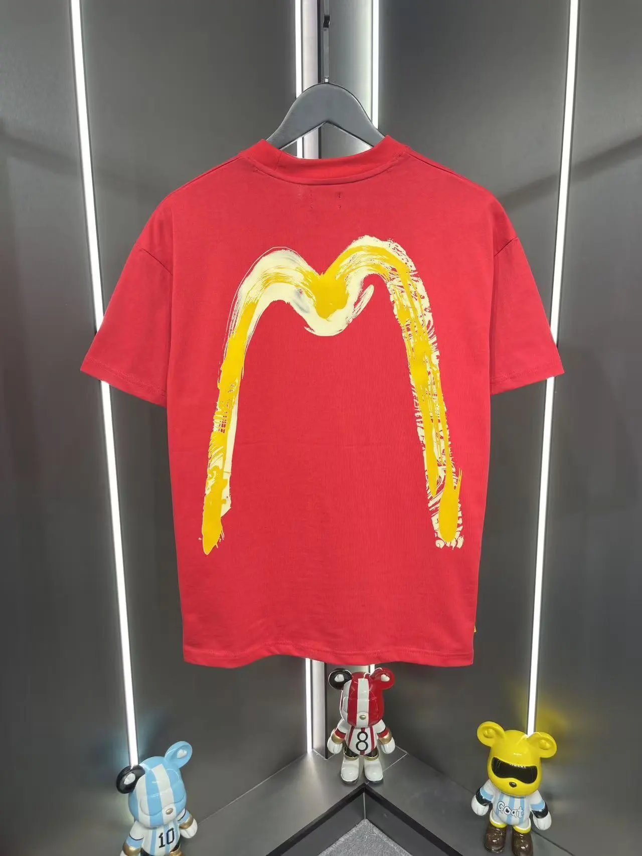 Evisu T-Shirts EUT-1 Graphic Print — Red 01