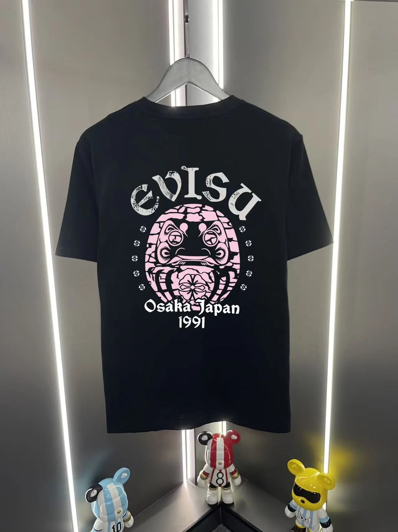 Evisu T-Shirts EUT-1 Graphic Print — Black 06