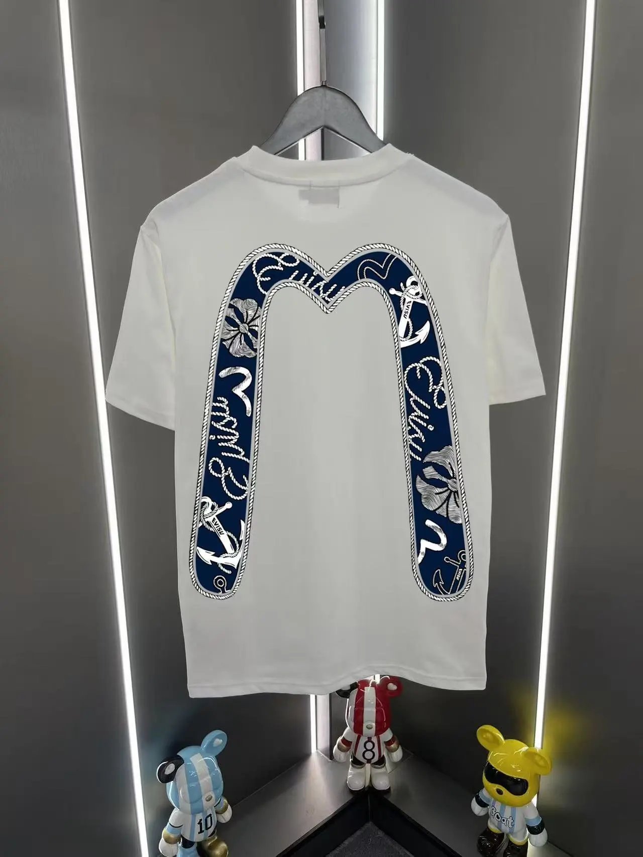 Evisu T-Shirts EUT-1 Graphic Print — White 08