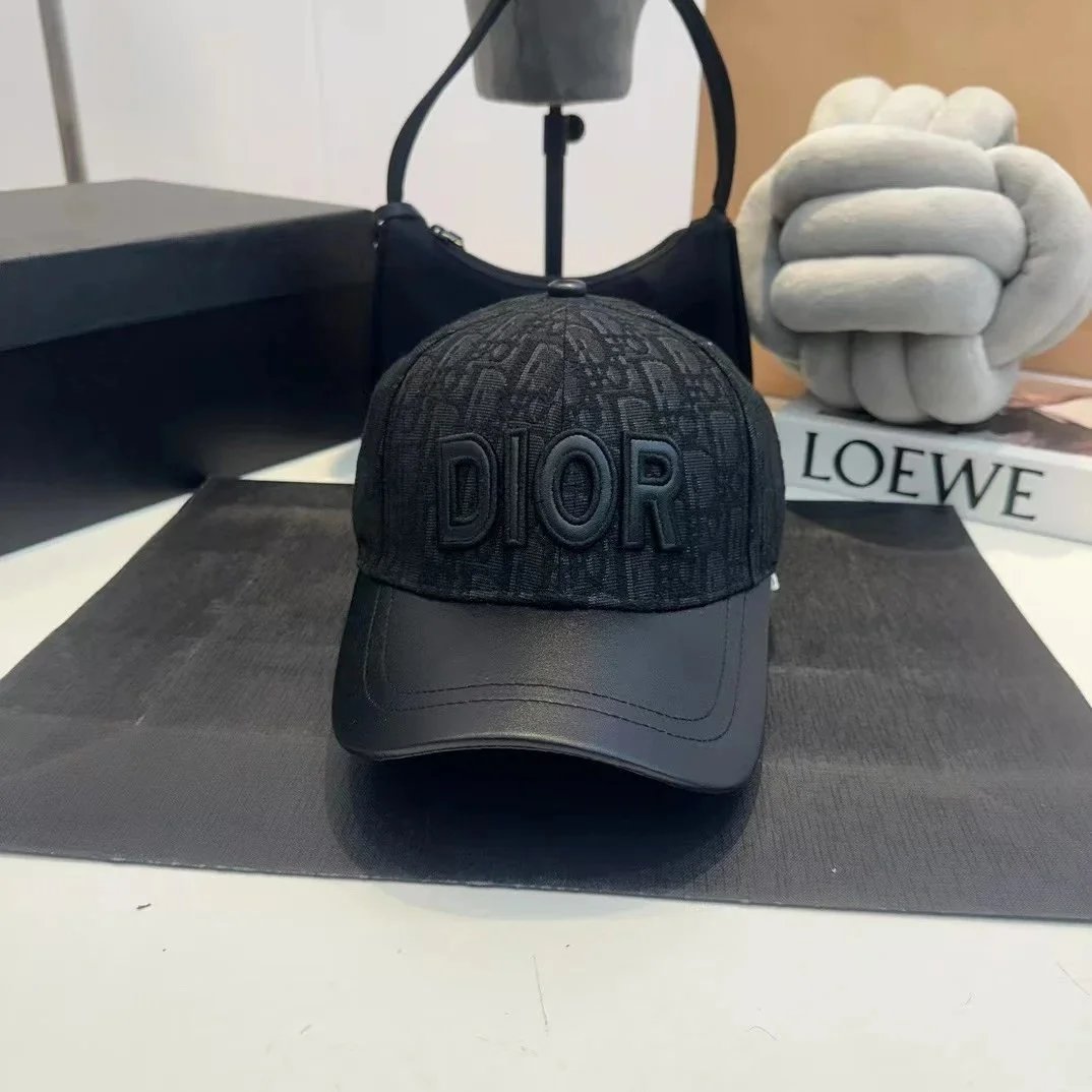 Dior Hats Oblique Monogram Baseball Cap with Leather Brim image 5