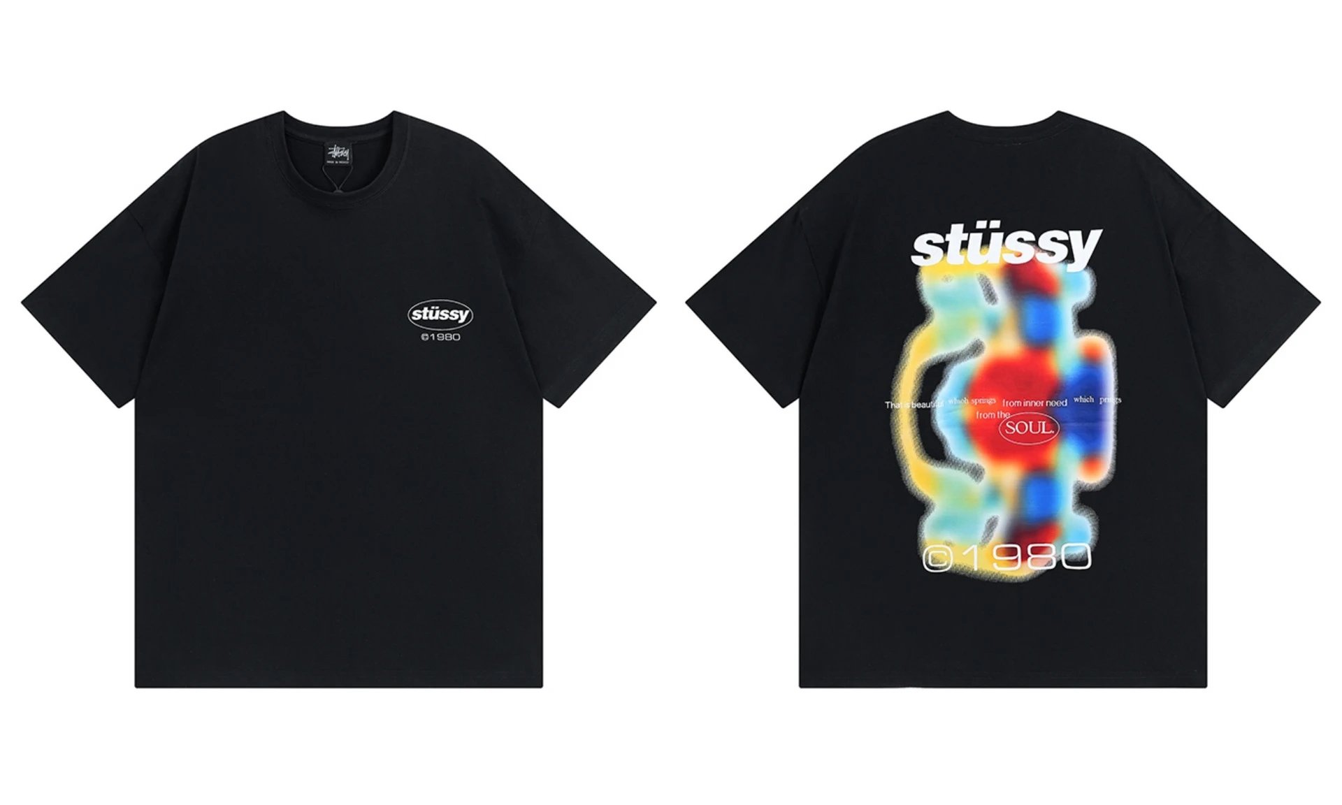 Stüssy T-Shirts TS3K-1 graphic print — 962 black