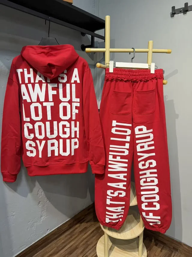 That's a Awful Lot of Cough Syrup Matching Sets Graphic-print hoodie and jogger set product detail image 31