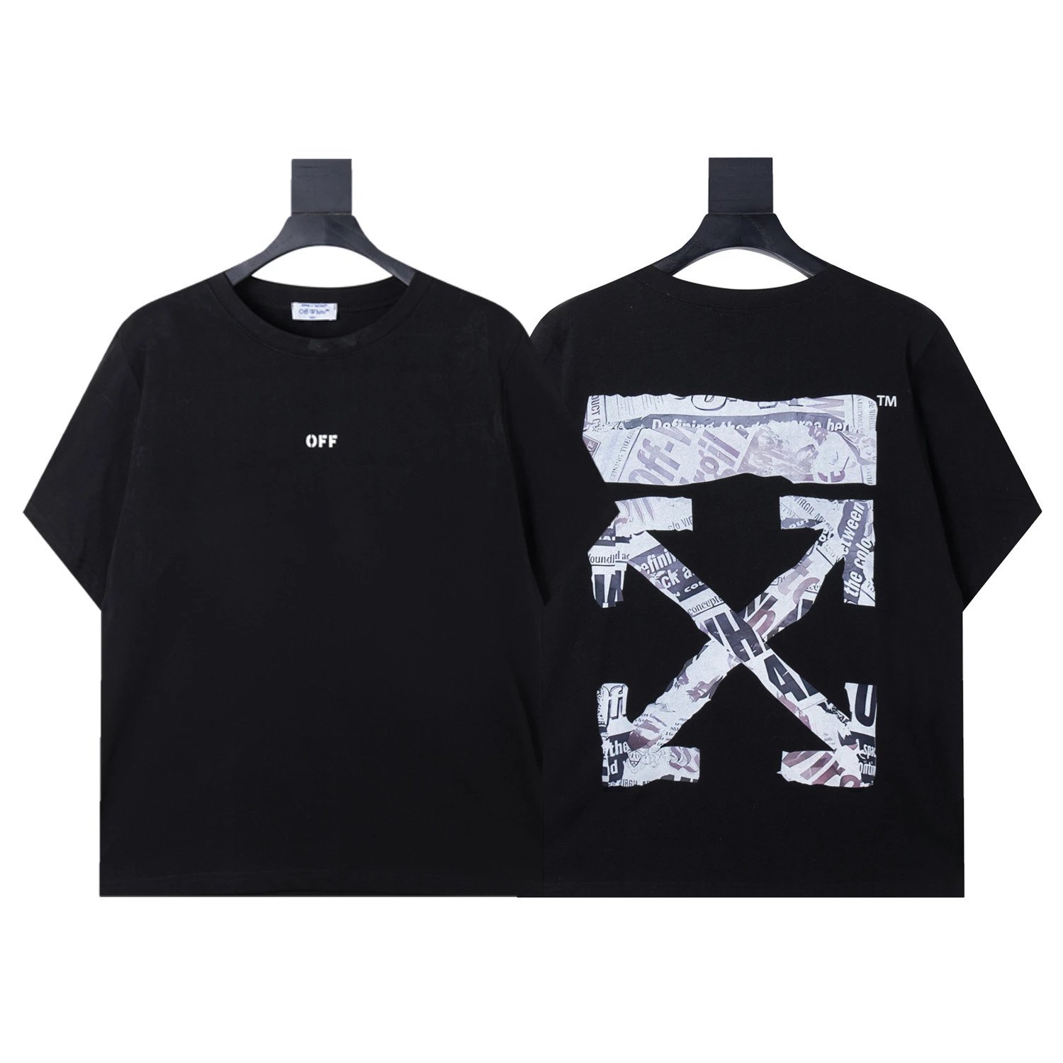 Off-White T-Shirts Arrow Graphic Print — 1502 Black