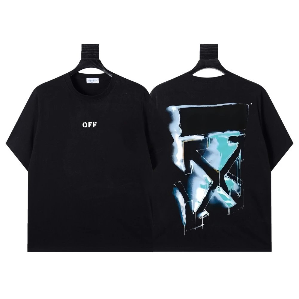 Off-White T-Shirts Arrow Graphic Print — 1507 Black