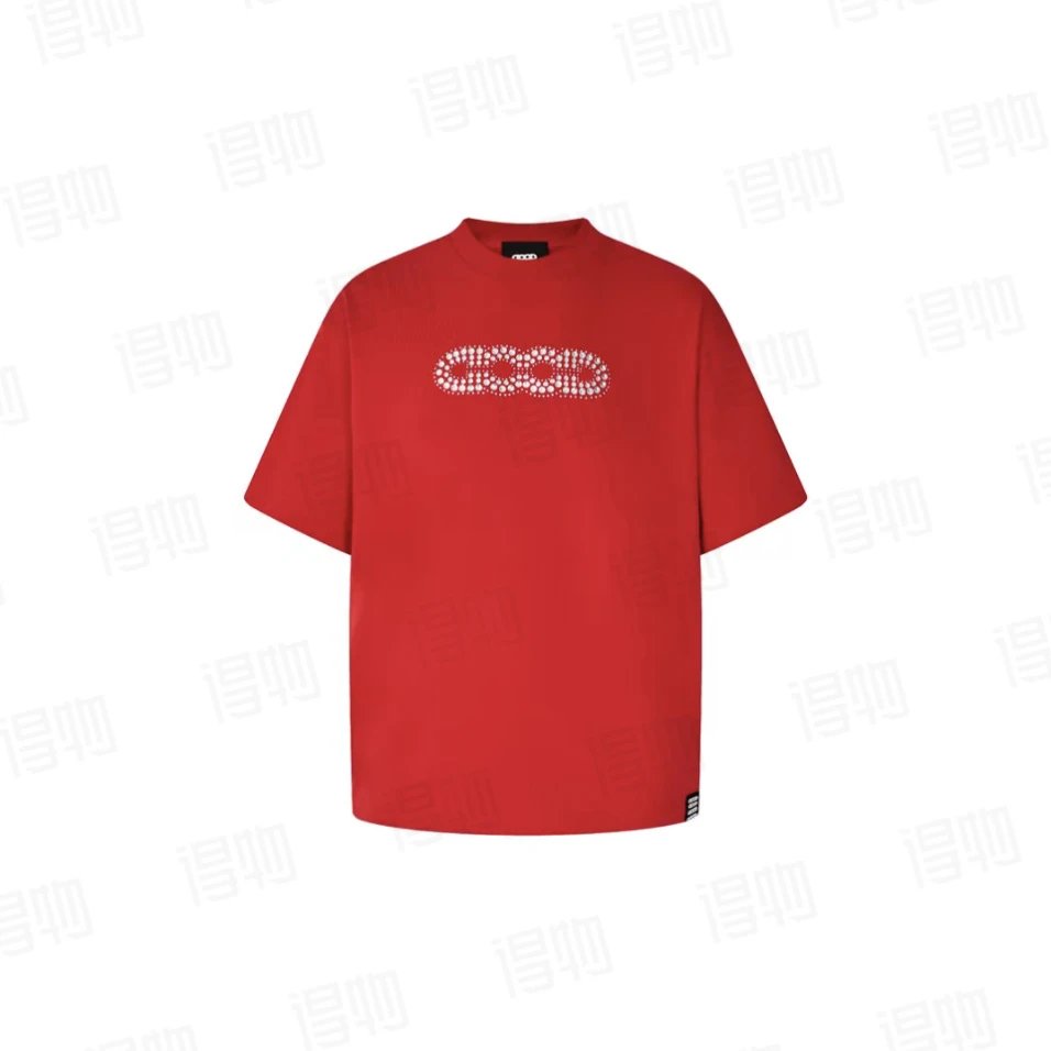 GOODBAI T-Shirts Oversized short-sleeve logo graphic T-shirt — 01 Red